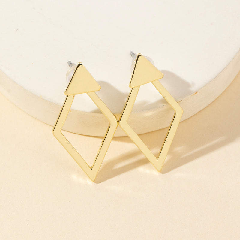 Diamond Combination Design Simple High Sense Earrings