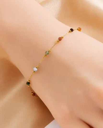 Minerva Rainbow Beaded Bracelet — jewelry gift detail view 6 | Dear Given