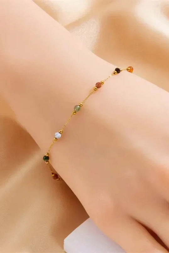 Minerva Rainbow Beaded Bracelet — jewelry gift detail view 6 | Dear Given