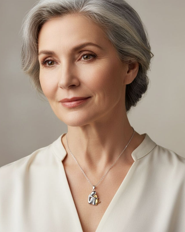 Necklace with a charming dog-shaped pendant