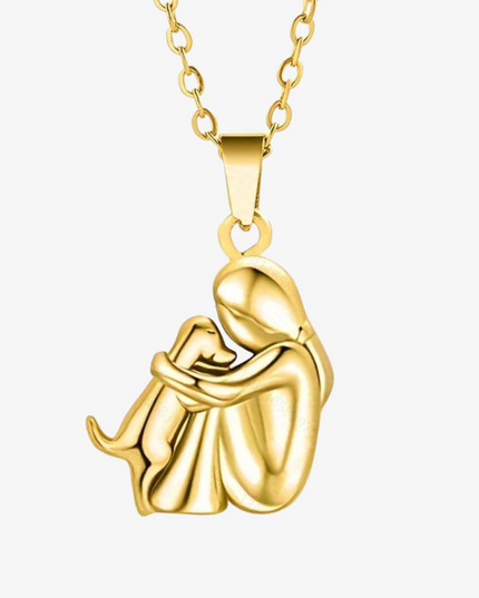 Necklace with a charming dog-shaped pendant