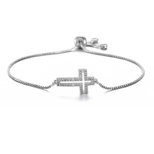 Hollowed Out Cross Bracelet - Gift Jewelry | Dear Given