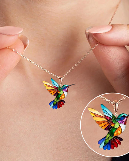 Stunning Multicolor Hummingbird Necklace