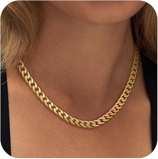 Cavarov | Thick Cuban Link Gold Necklace - Bold, Premium Statement Piece — jewelry gift detail view 3 | Dear Given