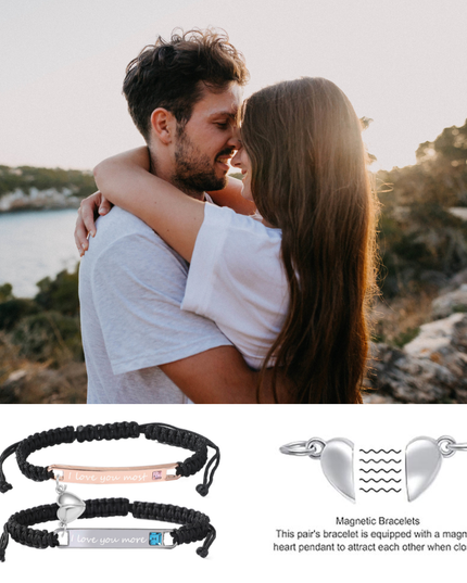 Magnetic Hearts Couples Bracelet - Gift Jewelry | Dear Given