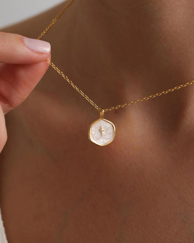 Golden Cross Pendant - Meaningful Gift Jewelry | Dear Given