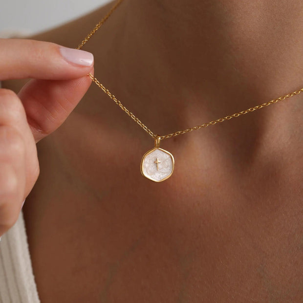 Golden Cross Pendant - Meaningful Gift Jewelry | Dear Given