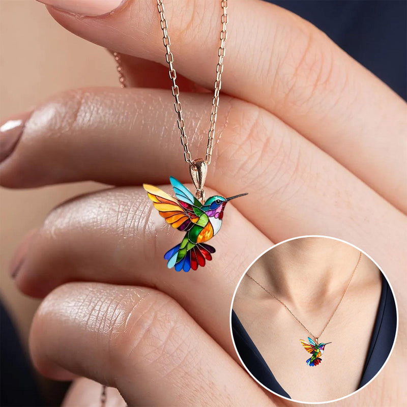 Stunning Multicolor Hummingbird Necklace