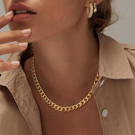 Cavarov | Thick Cuban Link Gold Necklace - Bold, Premium Statement Piece — heartfelt jewelry gift for her | Dear Given