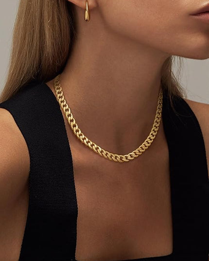 Cavarov | Thick Cuban Link Gold Necklace - Bold, Premium Statement Piece — jewelry gift detail view 5 | Dear Given