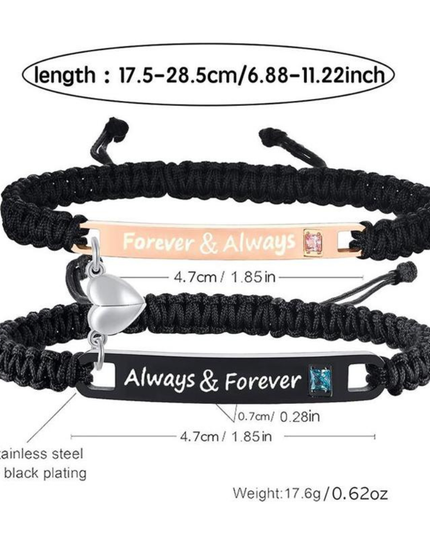 Magnetic Hearts Couples Bracelet - Gift Jewelry | Dear Given