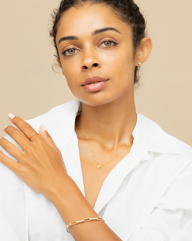 LoveNote | Gold Initial Necklace — Personalize with Your Letter Charm