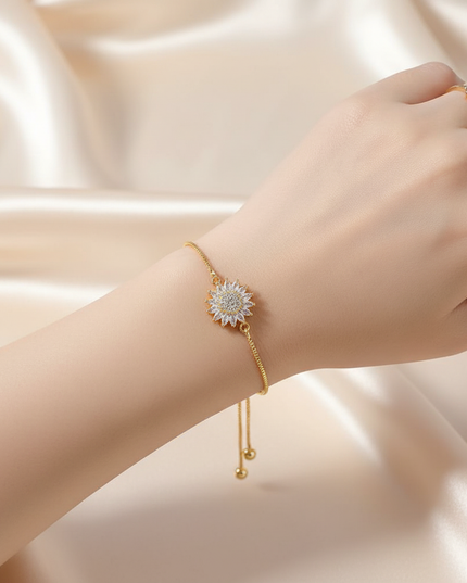 Calming Sunflower Bracelet - Meaningful Gift Jewelry | Dear Given