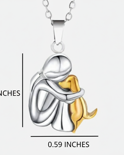 Necklace with a charming dog-shaped pendant