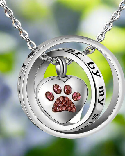 Forever in My Heart - Stainless Steel Urn Paw Necklace