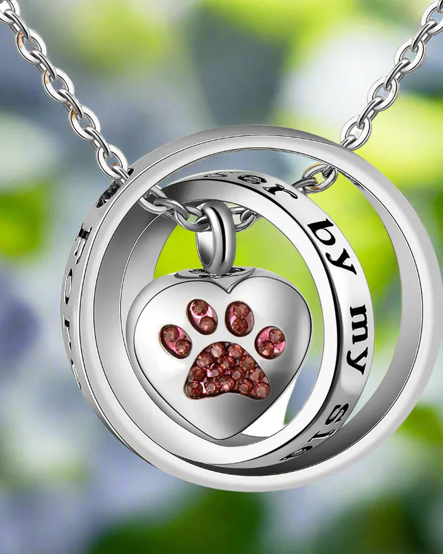 Forever in My Heart - Stainless Steel Urn Paw Necklace