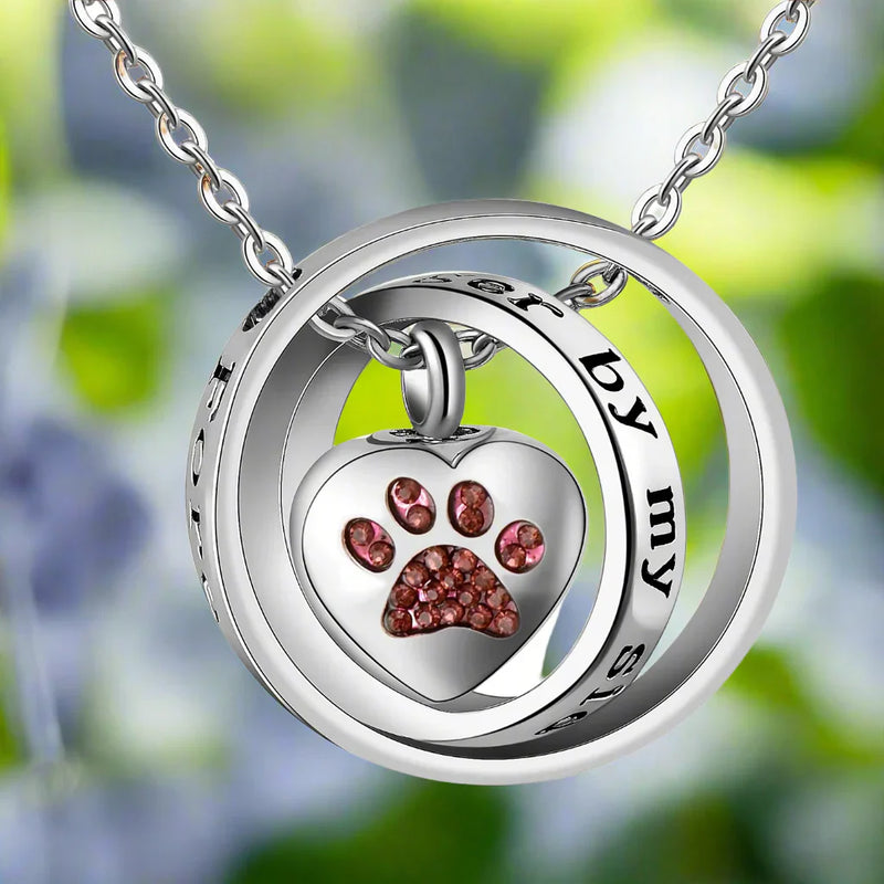 Forever in My Heart - Stainless Steel Urn Paw Necklace