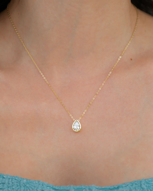 Diamond Teardrop Necklace