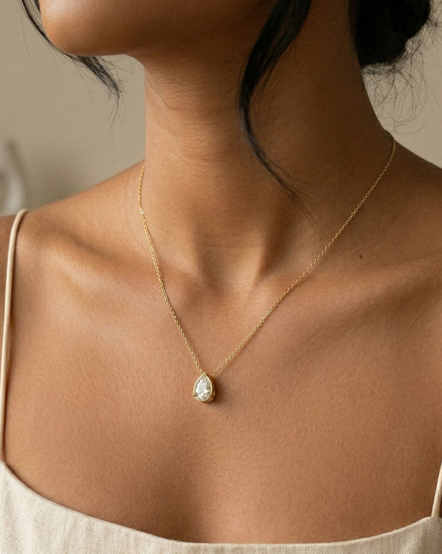 Diamond Teardrop Necklace