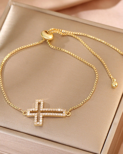 Hollowed Out Cross Bracelet - Gift Jewelry | Dear Given