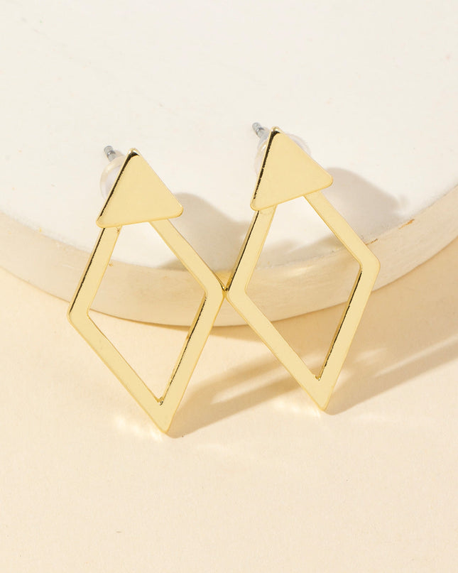 Diamond Combination Design Simple High Sense Earrings — jewelry gift detail view 3 | Dear Given