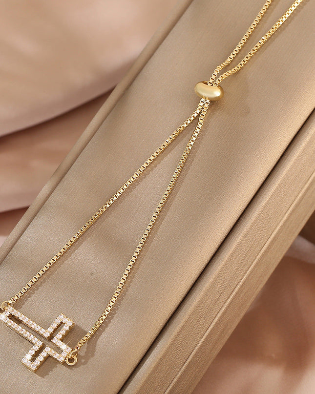 Hollowed Out Cross Bracelet - Gift Jewelry | Dear Given