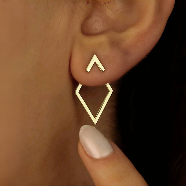 Diamond Combination Design Simple High Sense Earrings — heartfelt jewelry gift for her | Dear Given