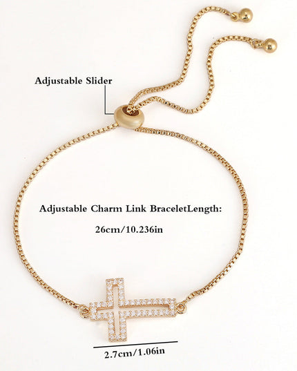 Hollowed Out Cross Bracelet - Gift Jewelry | Dear Given