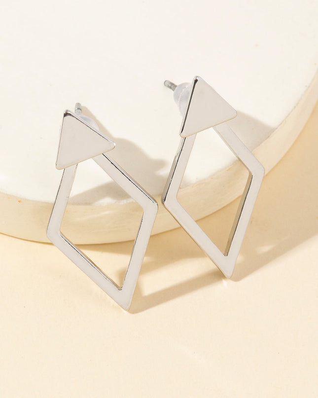 Diamond Combination Design Simple High Sense Earrings — jewelry gift detail view 4 | Dear Given