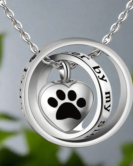 Forever in My Heart - Stainless Steel Urn Paw Necklace