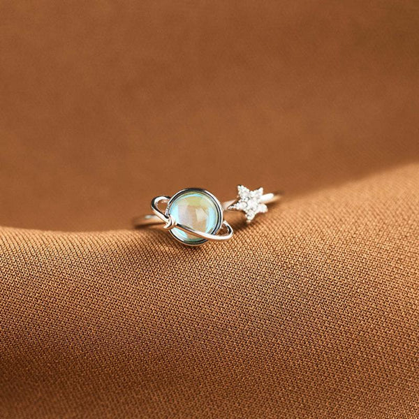 Star and Moon Ring For Daughter