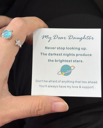 Star and Moon Ring For Daughter - Meaningful Gift Jewelry | Dear Given