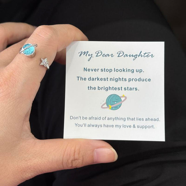 Star and Moon Ring For Daughter - Meaningful Gift Jewelry | Dear Given