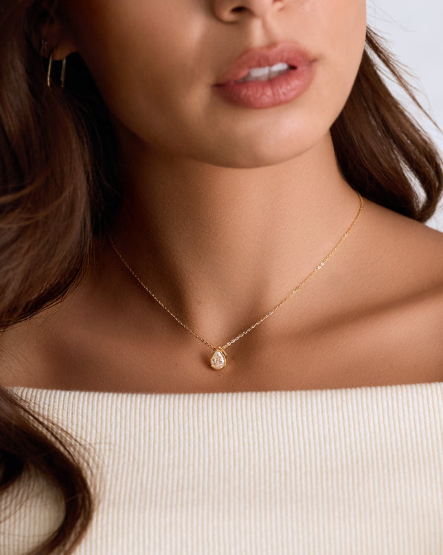 Diamond Teardrop Necklace