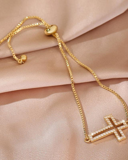 Hollowed Out Cross Bracelet - Gift Jewelry | Dear Given