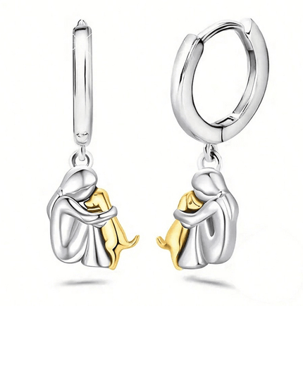Hug Pendant Necklace Set with Free Earrings - Limited-Time Bonus Offer