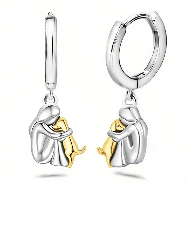Hug Pendant Necklace Set with Free Earrings - Limited-Time Bonus Offer