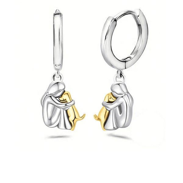 Hug Pendant Necklace Set with Free Earrings - Limited-Time Bonus Offer