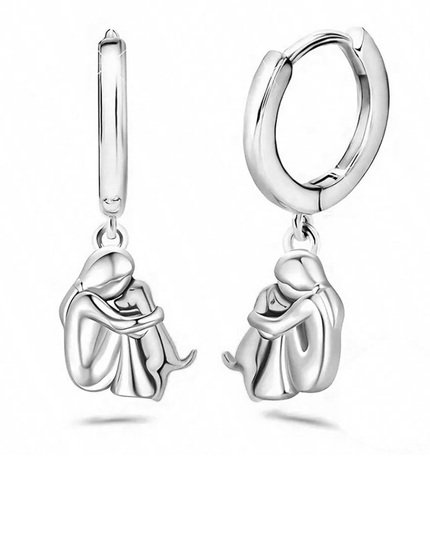 Hug Pendant Necklace Set with Free Earrings - Limited-Time Bonus Offer