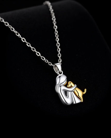 Hug Pendant Necklace Set with Free Earrings - Limited-Time Bonus Offer