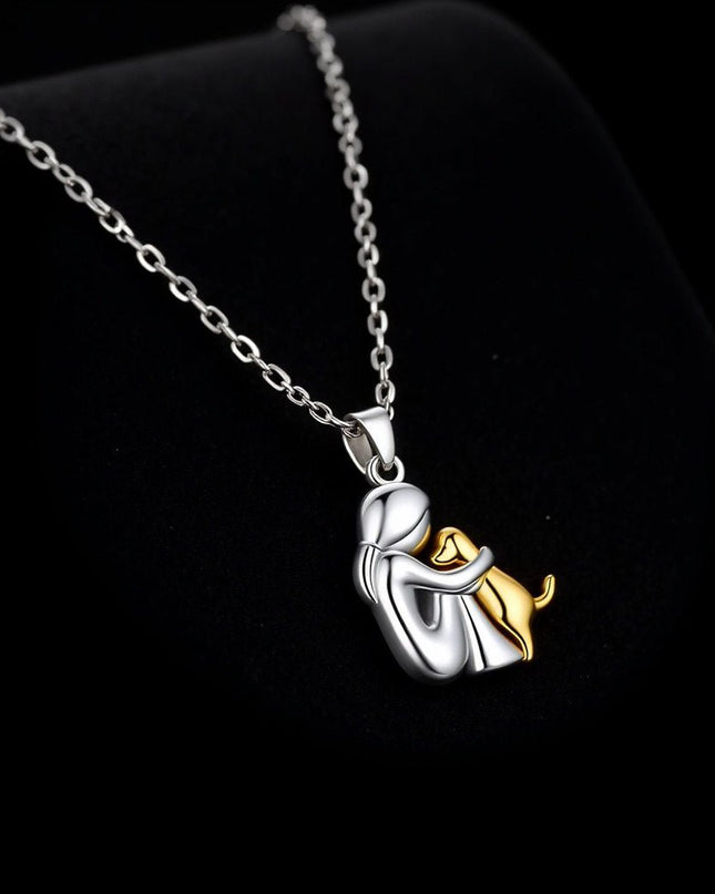 Hug Pendant Necklace Set with Free Earrings - Limited-Time Bonus Offer