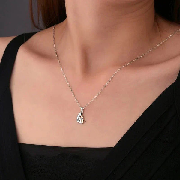 Hug Pendant Necklace Set with Free Earrings - Limited-Time Bonus Offer