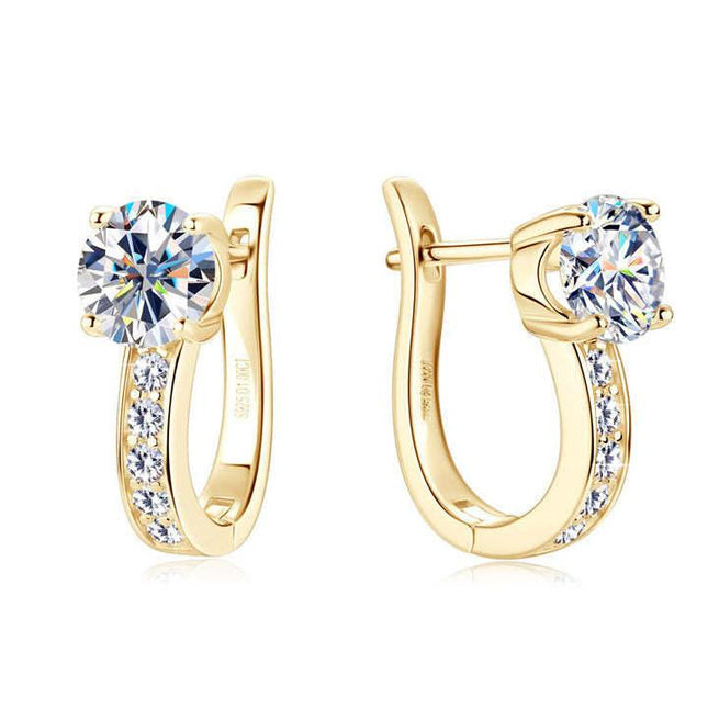 Gold Huggie Earrings - Sleek Minimal Hoops