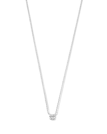 Clea Gold Moissanite Pendant Necklace — jewelry gift detail view 2 | Dear Given