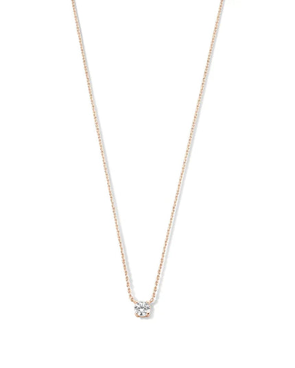 Clea Gold Moissanite Pendant Necklace — jewelry gift detail view 3 | Dear Given
