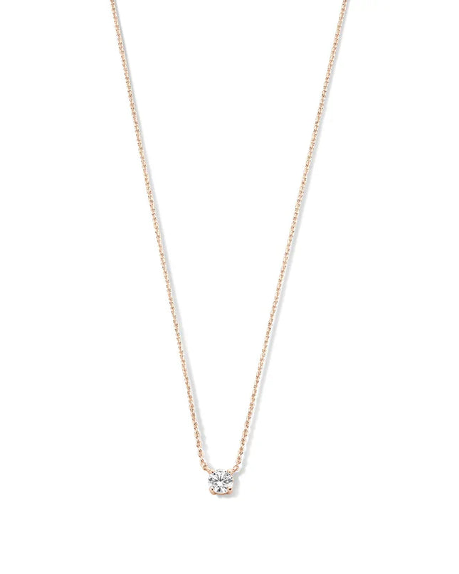 Clea Gold Moissanite Pendant Necklace — jewelry gift detail view 3 | Dear Given