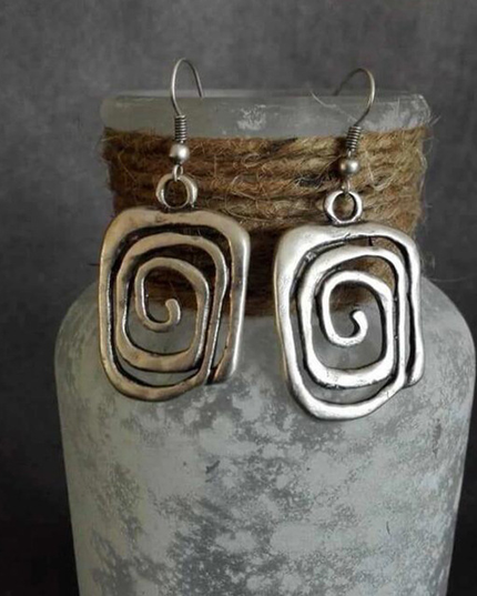 Timeless Vintage Silver Spiral Earrings