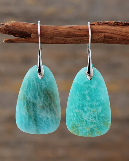 Timeless Antique-Style Turquoise Stone Earrings