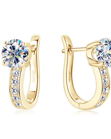 Gold Huggie Earrings - Sleek Minimal Hoops