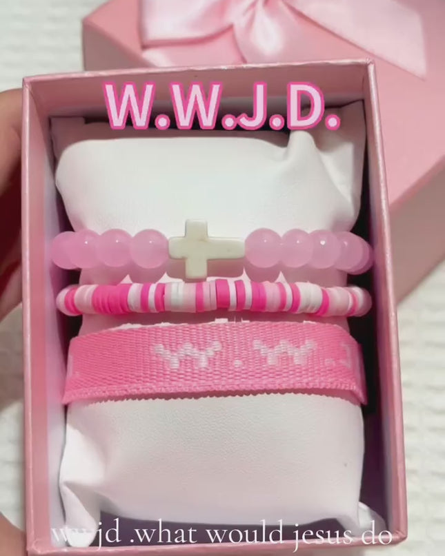WWJD Inspirational Bracelet (Set of 3)